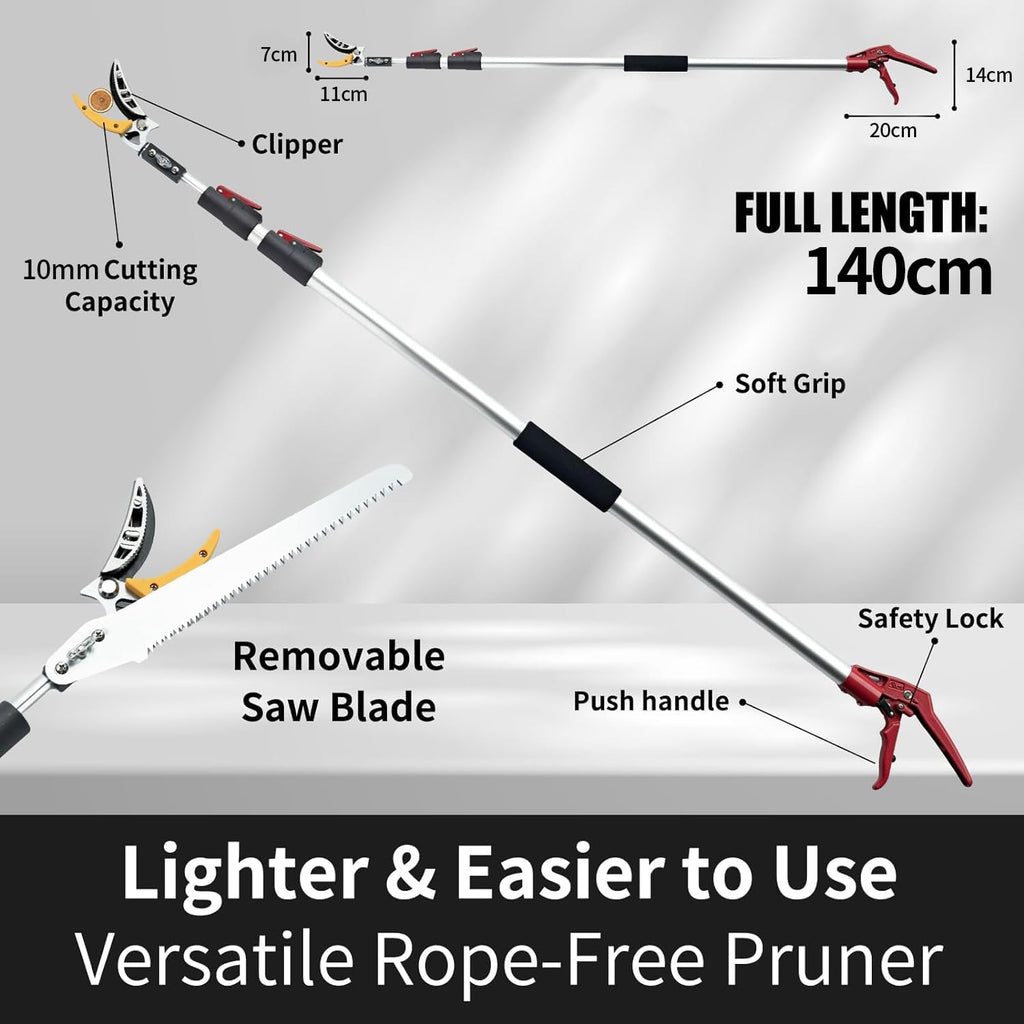 FLORA GUARD Telescoping Tree Pruner 4.6-10 FT with Pole Saw