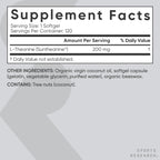 Sports Research L-Theanine 200mg with Organic Coconut Oil | Suntheanine Supplement for Focus, Relaxation & Alertness | Double Strength, Non-GMO & Gluten Free