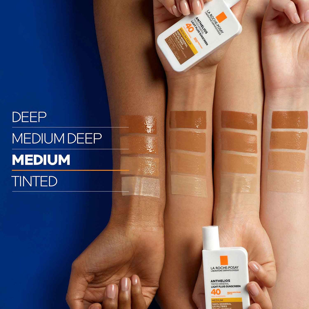 La Roche-Posay Anthelios Sunscreen SPF 40, Ultra-Light Fluid Broad Spectrum SPF 50, Face Sunscreen with Titanium Dioxide Mineral, Lightweight & Fast-Absorbing, Oil-Free, Matte Finish