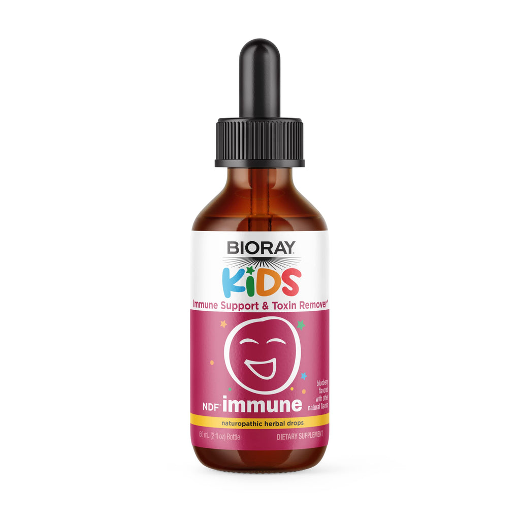 BIORAY Kids NDF Immune, Blueberry - 2 fl oz - Immune Support & Toxin Remover - Non-GMO, Vegan, Gluten Free - Approx. 30 Servings