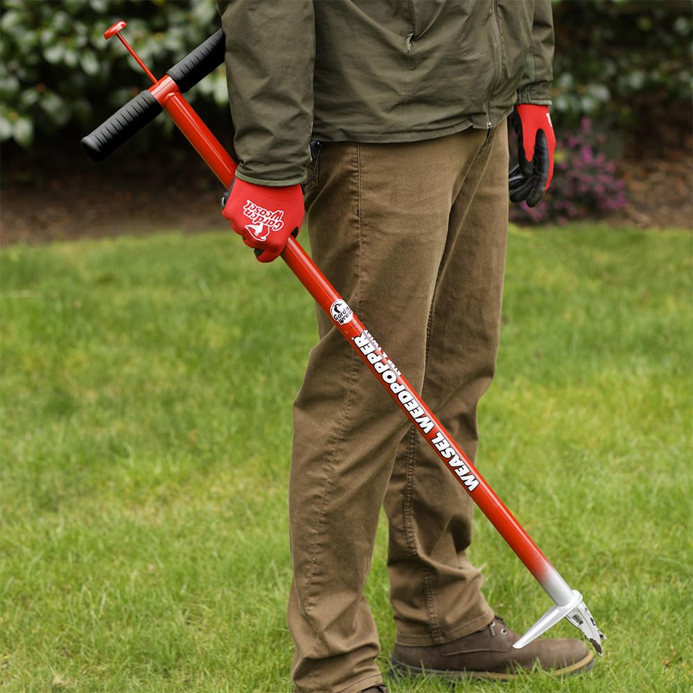 GARDEN WEASEL Stand Up Weed Puller Remover Tool for Dandelion Root Removal