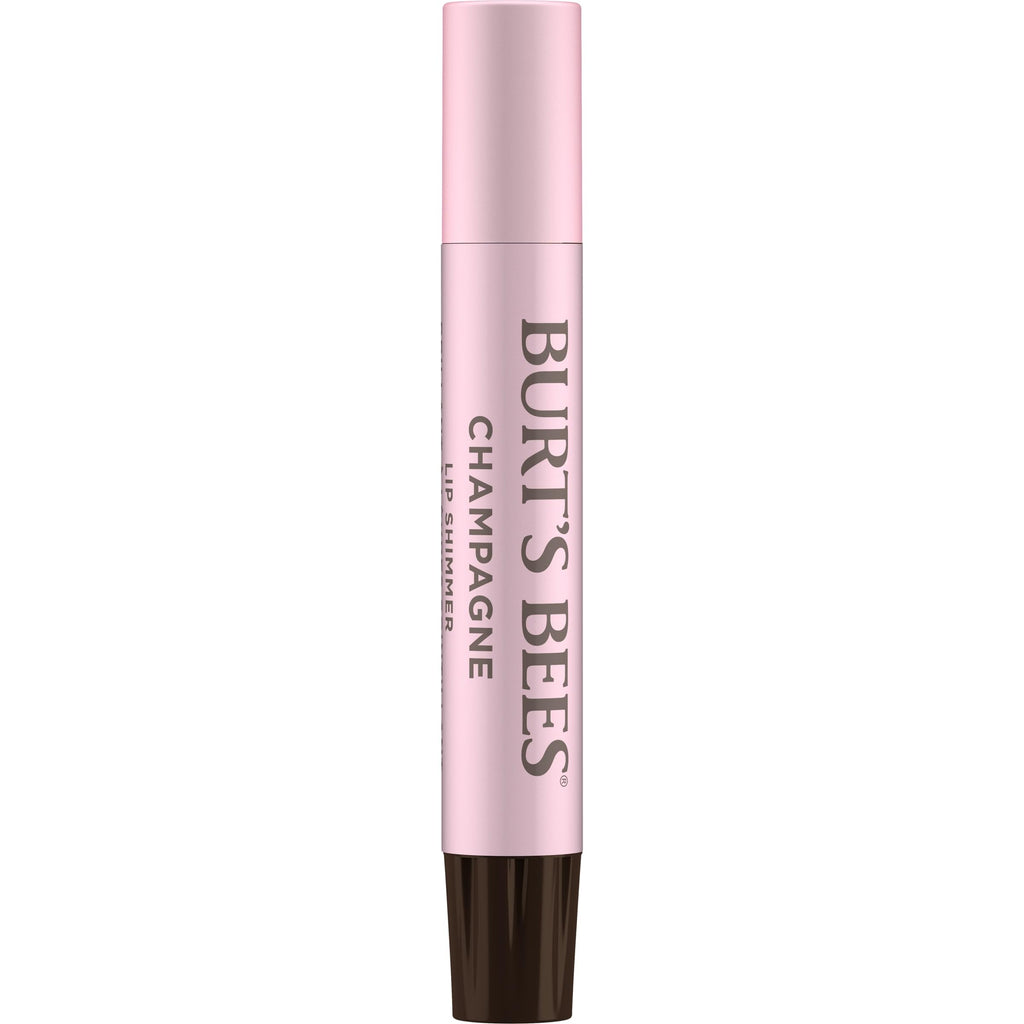 Burt's Bees Shimmer Lip Tint Set, Tinted Lip Balm Stick, Moisturizing for All Day Hydration with Natural Origin Glowy Pigmented Finish & Buildable Color, Champagne (4-Pack)