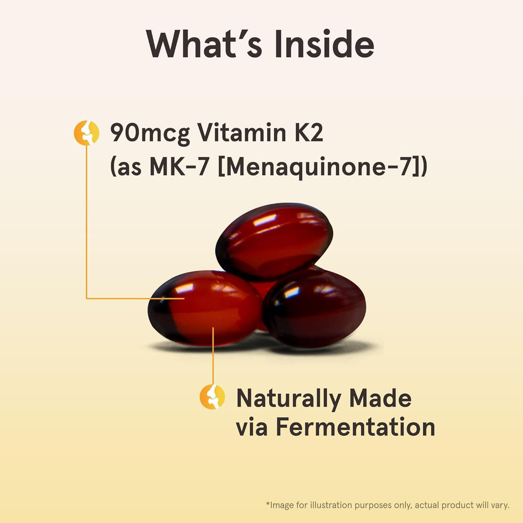 Jarrow Formulas MK-7 90 mcg - Bioactive Form of Vitamin K2-120 Servings (Softgels) - for Bone & Cardiovascular Health - Vitamin K2 MK-7 Dietary Supplement - Gluten Free (Pack of 2)