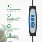 Garpsen Grow Lights for Indoor Plants, 6000K, Height Adjustable, Plug-in