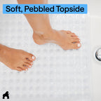 GORILLA GRIP Bath Tub Shower Mat, Bathtub Floor Liner, 35x16 Clear