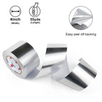 BOMEI PACK Aluminum Foil Tape,Heavy Duty Metal Duct Tape,High Temperature Silver Tape,Perfect for Sealing & Patching,HVAC,Air Ducts,Insulation and Metal Repair (4 Inch)
