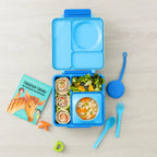 Omie OmieBox Kids Insulated Leakproof Bento Lunch Box with Food Jar (Blue Sky)