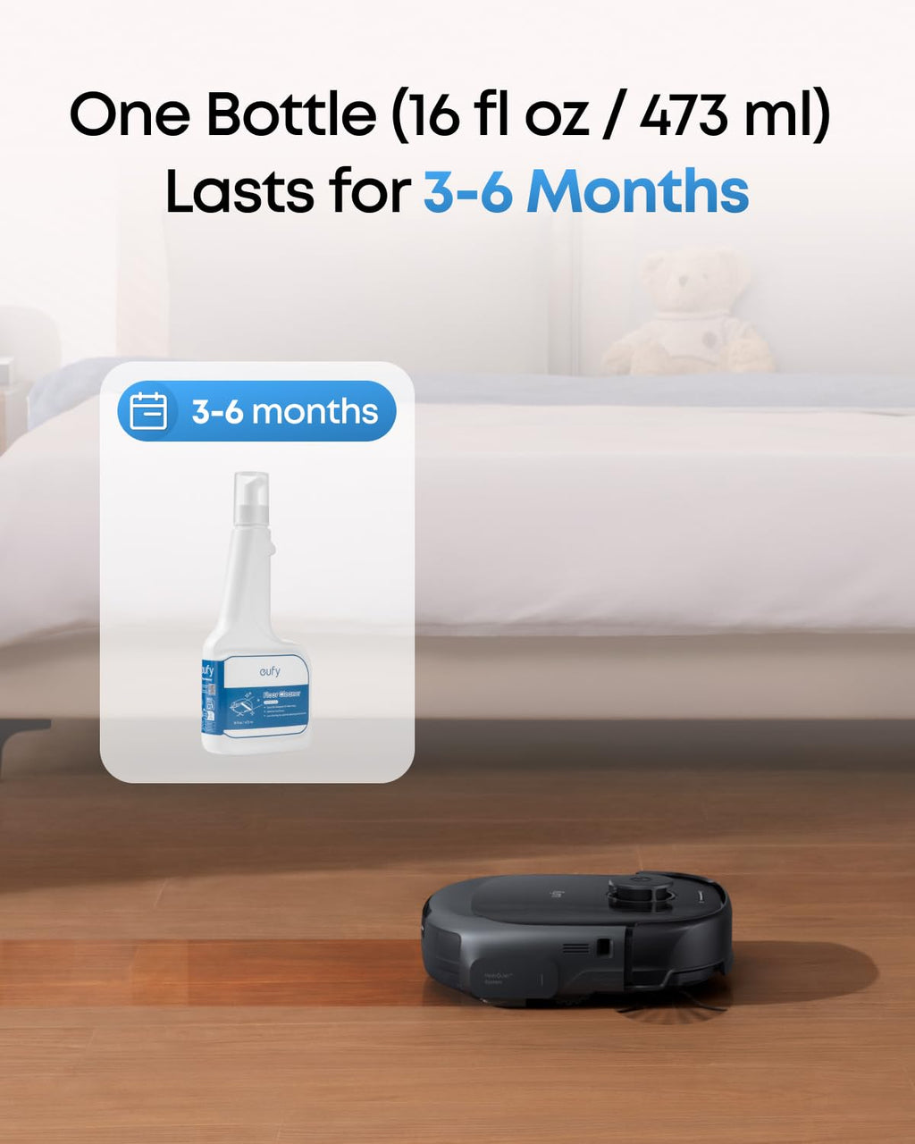 eufy Floor Cleaner, Ready to Use, 473 ml, Floor Cleaner, Safe, Compatible with E28