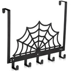 Reallnaive Cobweb Over The Door Hooks Christmas Gothic Bathroom Decor Creepy Hanger Wall Mount Rack Holder for Towel, Hat, Coat, Cloth, Keychain, Bag, Home Organizer