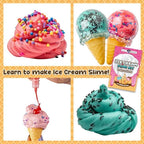 Original Stationery Ice Cream Slime Kit for Girls Toys, DIY Cherry-Scented Slime Making Set with 31 Pieces, Fun Arts and Crafts for Kids Ages 8-12, Birthday Gift