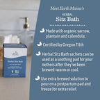 Earth Mama Herbal Sitz Bath | Pregnancy & Postpartum Essentials, Soothing Sitz Bath for Hemorrhoids with Witch Hazel, & Calendula, 6-Count (2-Pack)