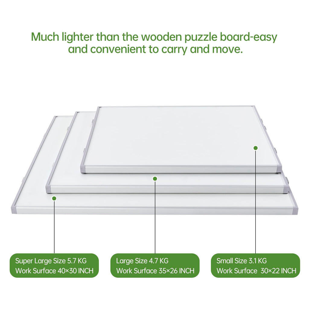 2000 Piece Non-Wood Jigsaw Puzzle Board with Drawers and Felt Fabric Cover Mat, Portable Puzzle Table for Adults, Puzzle Tray, Super Large Size: 40×30 Inch Work Surface, Lightweight Design