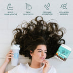 Sunwarrior Vegan Collagen Building Powder Protein Peptide with Biotin Vitamin C Hyaluronic Acid for Hair Skin Nail Dairy Free Gluten Free | Chocolate