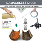 Drain Auger, Clog Remover with Drill Adapter, 25 Feet Flexible Plumbing Snake Use Manually or Powered for Kitchen,Bathrom and Shower Sink, Comes with Gloves(Gray)