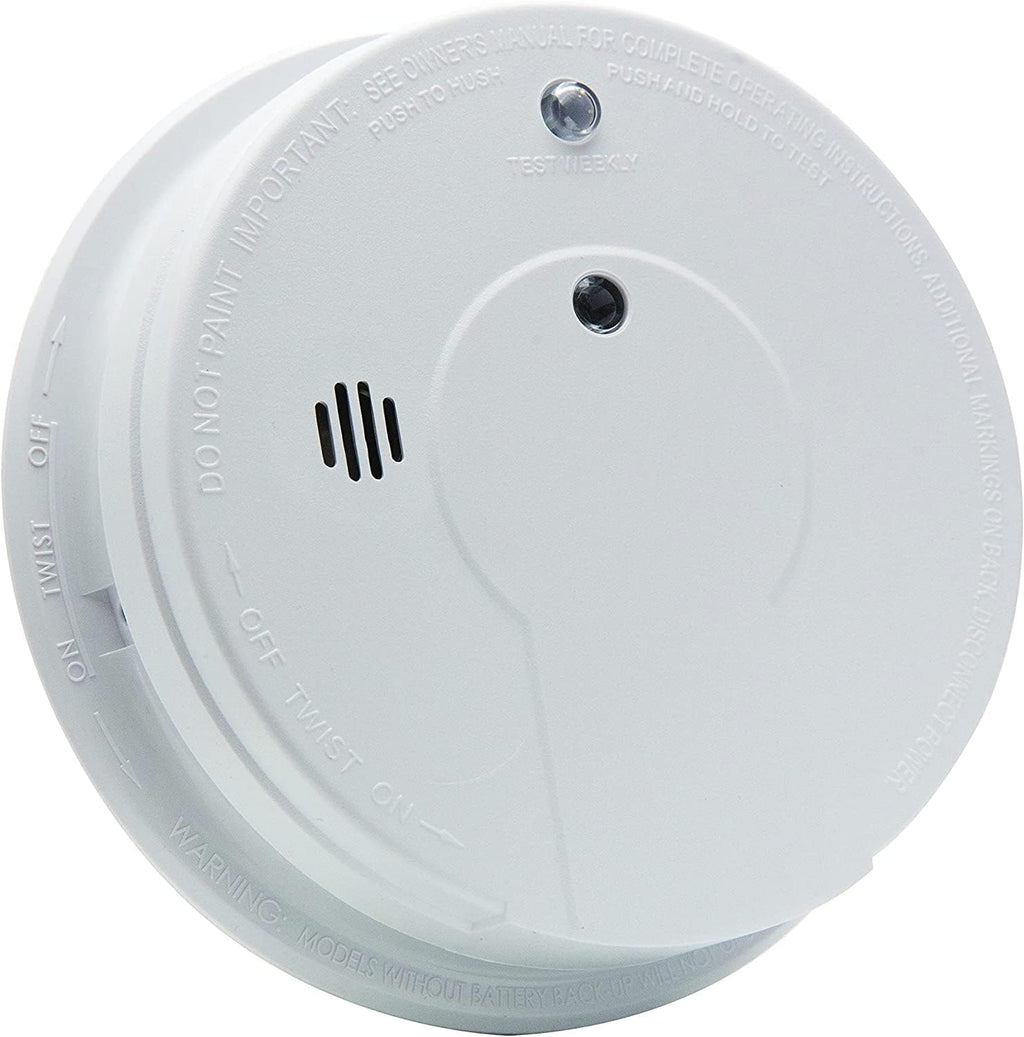 Kidde 21026063 AC Hardwired Smoke Detector Alarm with 9V Back up and Front Load Battery Door, White