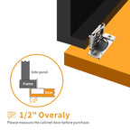 Chibery 10 Pack 1/2" Overlay Concealed Soft Close Hinge for Face Frame Door, Self Closing Hidden Hinge with 3 Way Adjustability, Satin Brushed Nickel 105 Degree Open Angle for Kitchen Storage Cabinet