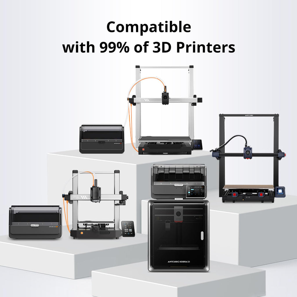 ANYCUBIC PETG Filament Refill, 3D Printer Filament, for Reusable Spools, Dimensional Accuracy +/- 0.02mm, Fit with Most Reusable Spools, 1KG, Black