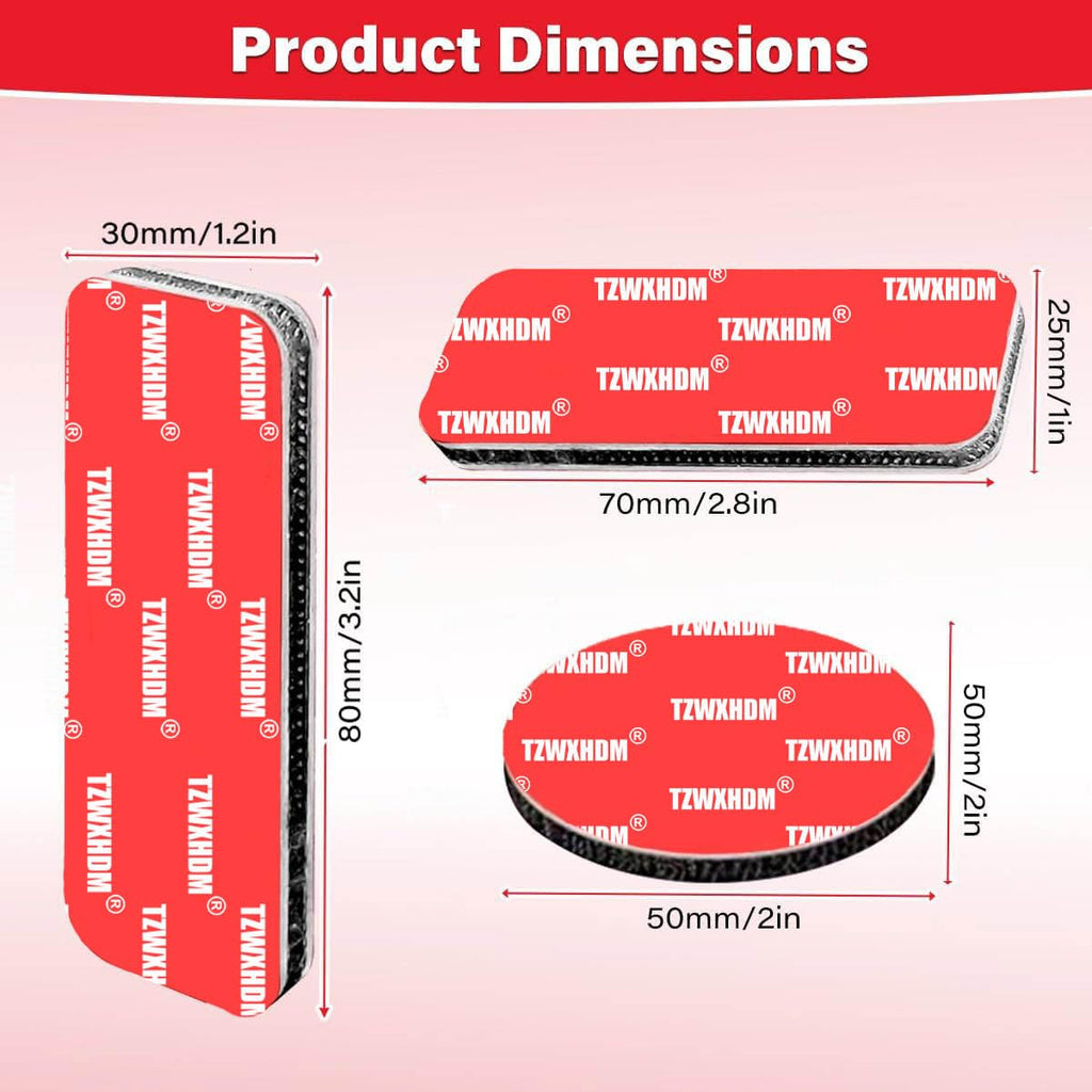 8 Sets Heavy Duty Hook and Loop Strips with Super Adhesive