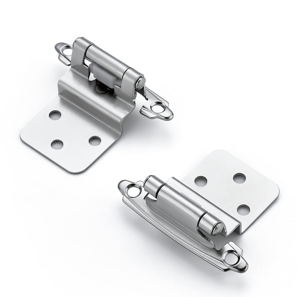 Ravinte 30 Packs (15 Pairs) 3/8 inch Inset Polished Chrome Cabinet Hinges Kitchen Cabinet Hinges Self Closing Hinges for Kitchen/Bathroom/Furniture Cabinets & Doors,Decorative Cabinet Hardware