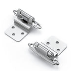 Ravinte 30 Packs (15 Pairs) 3/8 inch Inset Polished Chrome Cabinet Hinges Kitchen Cabinet Hinges Self Closing Hinges for Kitchen/Bathroom/Furniture Cabinets & Doors,Decorative Cabinet Hardware