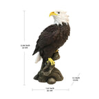 VV-Ladybug Bald Eagle Garden Statues, Outdoor Resin Sculptures, Christmas Animal Decor for Patio Porch Yard, Home Garden Desk Office Decor Art Figurine Ornament