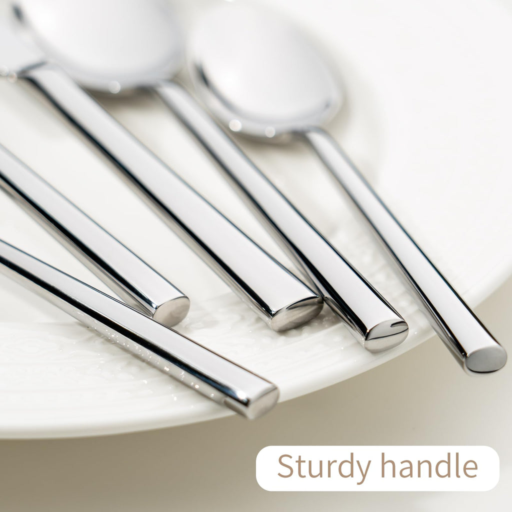 Alata Potter 20-Piece Forged Silverware Set Stainless Steel Flatware Set Cutlery Set,Service for 4,Mirror Finish,Dishwasher Safe