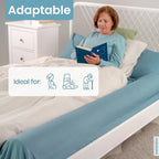 BANBALOO- Anti-Fall Safety Barrier for Adult or Elderly Bed/Portable Non-Slip Foam Rail, for Double Beds, Foldable and Articulated.