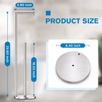 Toilet Paper Holder Stand, Toilet Paper Stand Brushed Nickel, Free Standing Toilet Paper Holder, Toilet Paper Storage by Bathth