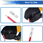 smseace 240Pcs Power Connectors with Crimping Tool 15/30/45 Amp Power Connectors1.5-6mm² (20-10AWG) Quick Disconnect Power connectors Quick Disconnect Terminals Connectors
