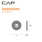 CAP Barbell Olympic 2-Inch Weight Plate, Gray, 2.5 LBS - 6 Plate Set