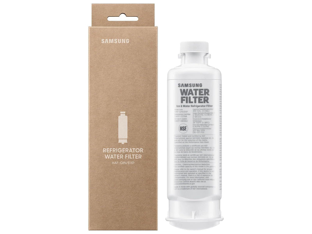 Samsung HAF-QIN/EXP Genuine Refrigerator Water Filter, Reduces 99% of Harmful Contaminants for Clean, Clear Drinking Water, 6-Month Life, Easy Install, Pack of 1