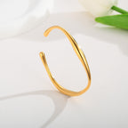 WOWORAMA Dainty Gold Cuff Bracelet for Women, Gold-Plated