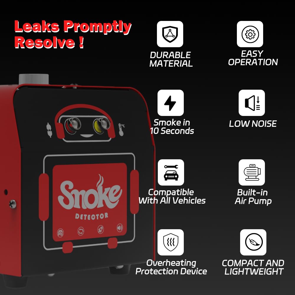 Solary Automotive Smoke Leak Tester - SD101 Professional Diagnostic Device Kit for EVAP and Vacuum Leak Detection in Auto Repair Shops, Automotive Service Technician