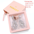 Prom Drop Chandelier Earrings for Women Dangling Bling Hypoallergenic Large Rhinestone Earrings Formal Wedding Jewelry
