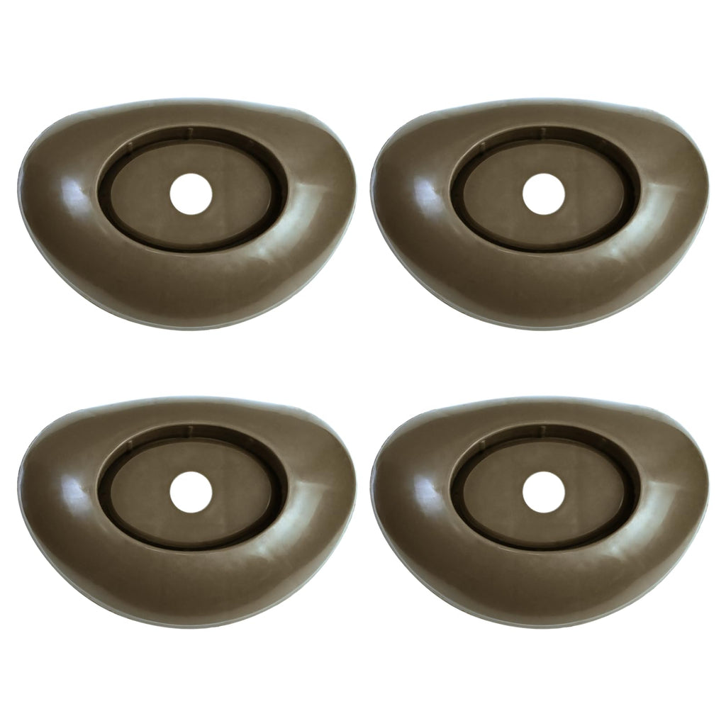 4-Pack Leg End Caps Footings 5 1/4" x 3 5/8"x1" for Frame Vertical Legs 2.5" x 1.75", Leg Caps Compatible with Coleman 18ft x 48in, 24ft x 52in, 22ft x 52in Round Above Ground Pool Foot Supports