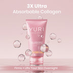 YURI BEAUTY Collagen Night Wrapping Mask, Collagen Overnight Glass Skin Peel Off Face Mask, Elasticity & Hydration Care, Restored Balance & Ongoing Renewal, All Skin Types Skincare (2.53 fl.oz)