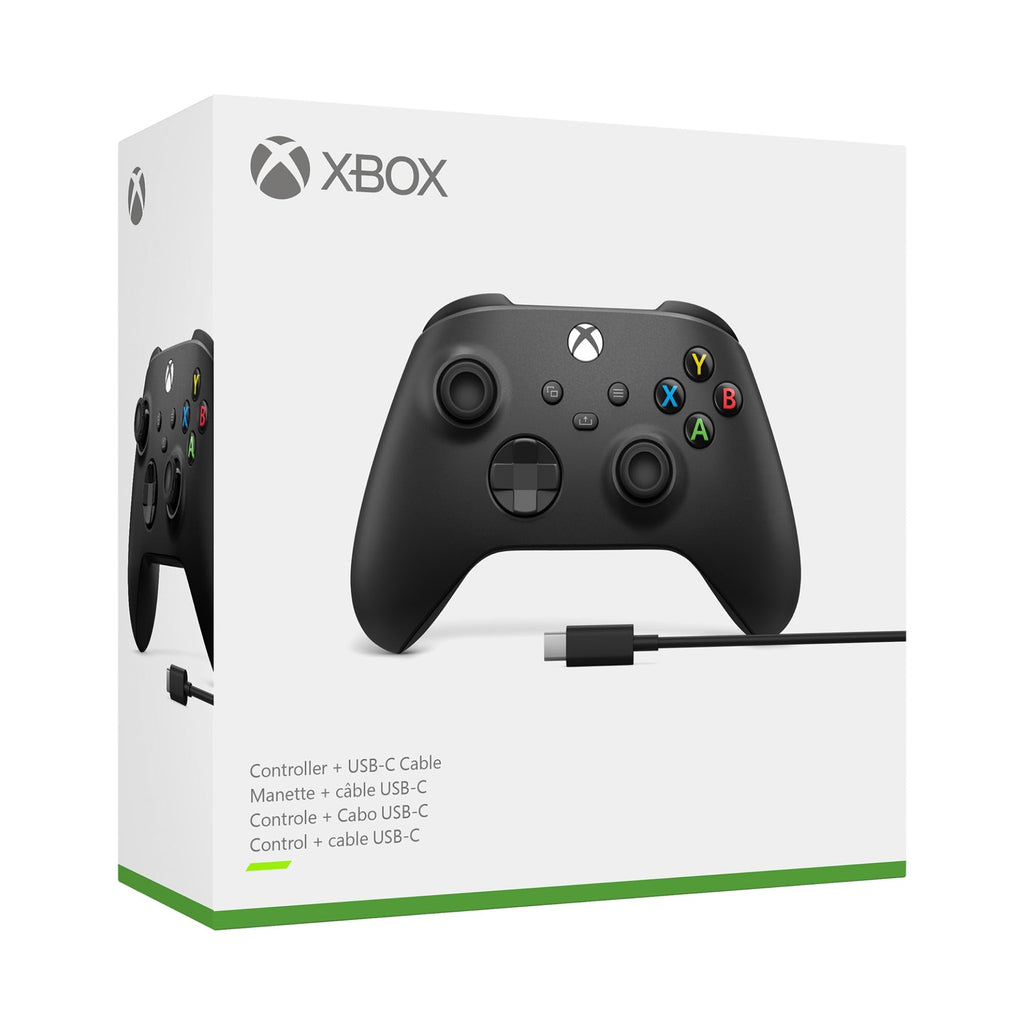 XBOX Wireless Gaming Controller + USB-C Cable | Carbon Black