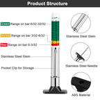 Tire Tread Depth Gauge,Tire Tread Gauge Color Coded,Tread Depth Gauge in 1/32 inch(Pack of 2)