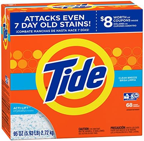 Tide Clean Breeze HE Turbo Powder Laundry Detergent, 68 Loads, 95 Oz