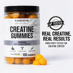 Jacked Factory Creatine Gummies 5g Daily Dose (1g per Gummy) - Creatine Gummy for Men and Women, Vegan-Friendly, Travel-Friendly, Third-Party Tested - 150 Gummies, Lemon