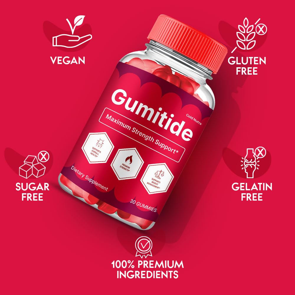 Gumitide Gummies, Gumi Tide Gummy, Official Advanced Formula for Men and Women, 5 Month Supply (5 Pack)