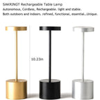 SAKRINGT 2 Pack Cordless Table Lamp Rechargeable, 5000mAh Battery Operated Portable Table Light,Dimming LED Table Lamp for Restaurant/Patio/Outdoor(Gold)