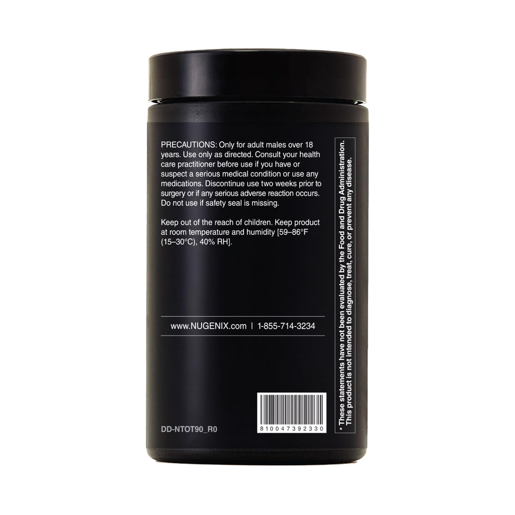Nugenix Total-T2 Testosterone Booster & Nitric Oxide Booster for Men, 90ct