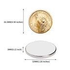 Super Strong Neodymium Disc Magnets, Powerful N52 Rare Earth Magnets for Fridge, DIY, Building, Scientific, Craft, Office Magnets- 1.26 inch x 1/8 inch (12)