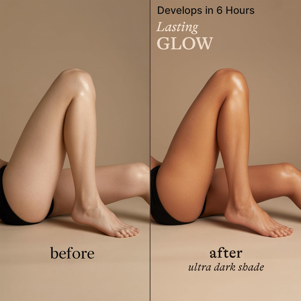Self Tanner Mousse - USA Made with Natural & Organic Ingredients, Self Tanning Mousse Foam for Ultra Dark Fake Tan, Non Toxic Sunless Tanner for Darkest Streak Free Finish & Natural Looking Tan
