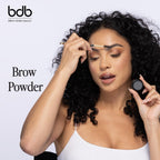 Billion Dollar Brows Eyebrow Powder & Duo Definer Brush – Lightweight, Buildable Formula for Full, Natural Brows, Soft Texture, Seamless Blending, Cruelty-Free & Vegan - Light Brown