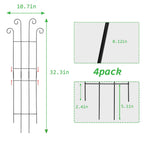 DYBEEDUAL 4 Pack 32 Inch Plant Trellis Outdoor Metal Trellis for Climbing Plants Indoor Garden Trellis for Climbing Plants Outdoor Wave Shape Metal Garden Trellis Houseplants Flowers Vine Ivy