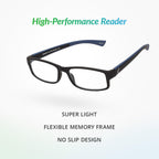 SPORTEX SAV Men's Ar4160 Reading Glasses - Flexible, Durable, Ultra-Lightweight, High-Performance Readers For Men