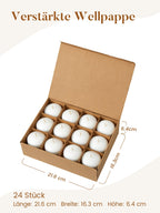 Ashlux 2 inch White Floating Candles, 5-6 Hours Burns 24 Pack Candles Set
