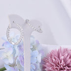 Sterling Silver Large Hoop Earrings for Women - Hypoallergenic Cubic Zirconia Loop Earrings for Ladies for Sensitive Ears Lightweight Fashion Huggie Earrings,30MM,for Her for Christmas Birthday Gifts